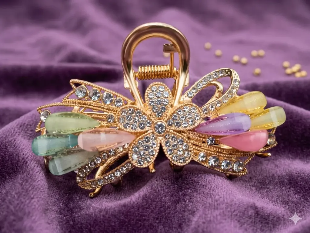 Matel Stone Hair Clip